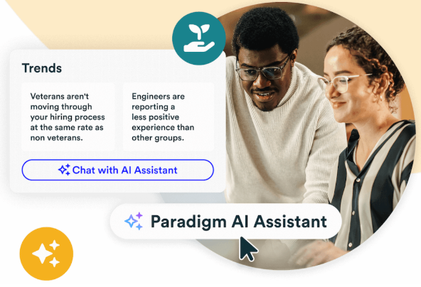 Paradigm product image showing AI Assistant providing trend recommendations